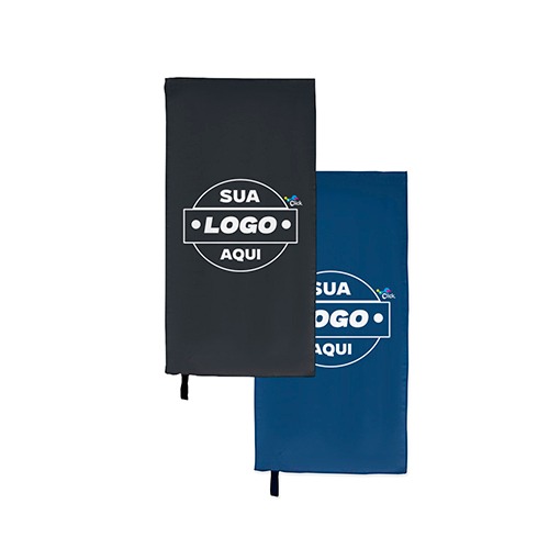 Toalha confeccionada em poliéster de textura macia e alta capacidade de absorção de líquidos. Possui alça elástica costurada na lateral da toalha e acompanha saco de nylon para armazenamento.
Largura: 40cm
Comprimento: 78,5cm
Medidas aproximadas para gravação (CxL): 35cm x 70cm (toalha), 5cm x 3,5cm (embalagem do kit)